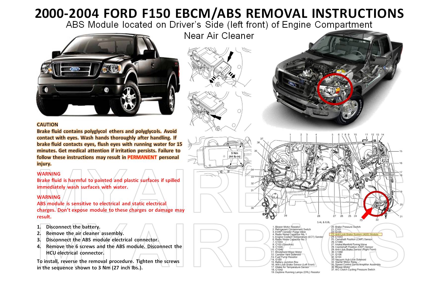 Ford f150 f 150 abs kelsey hayes module #2