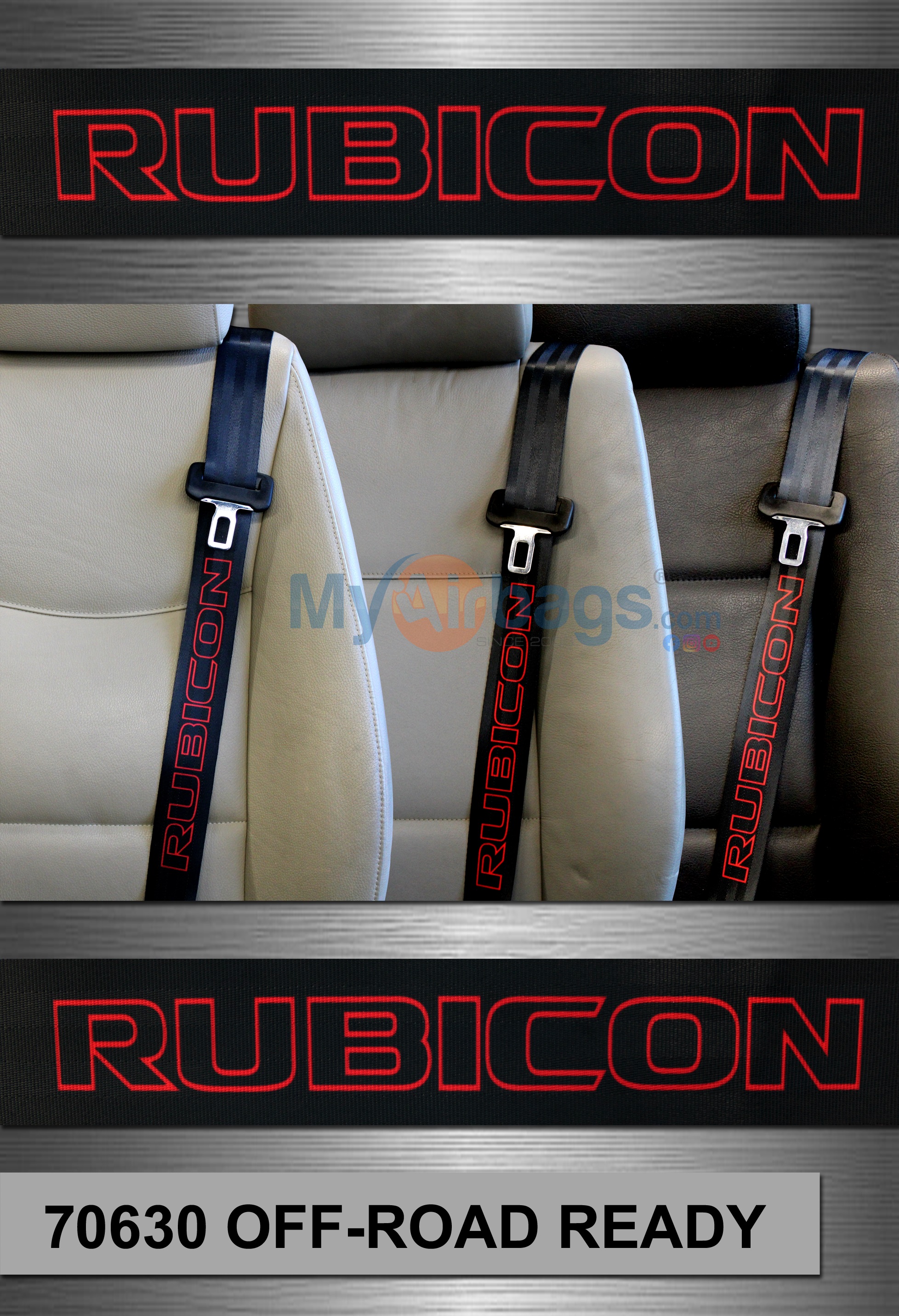 LV Red & Black - Custom Color Seat Belt Webbing Replacement - Color Code  70600
