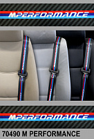 LV Black & Red - Custom Color Seat Belt Webbing Replacement - Color Code  70580 Custom Color Seat Belt